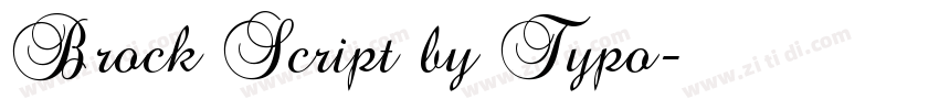 Brock Script by Typo字体转换